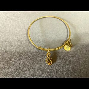 Alex and Ani Adjustable bangle, musical note charm.